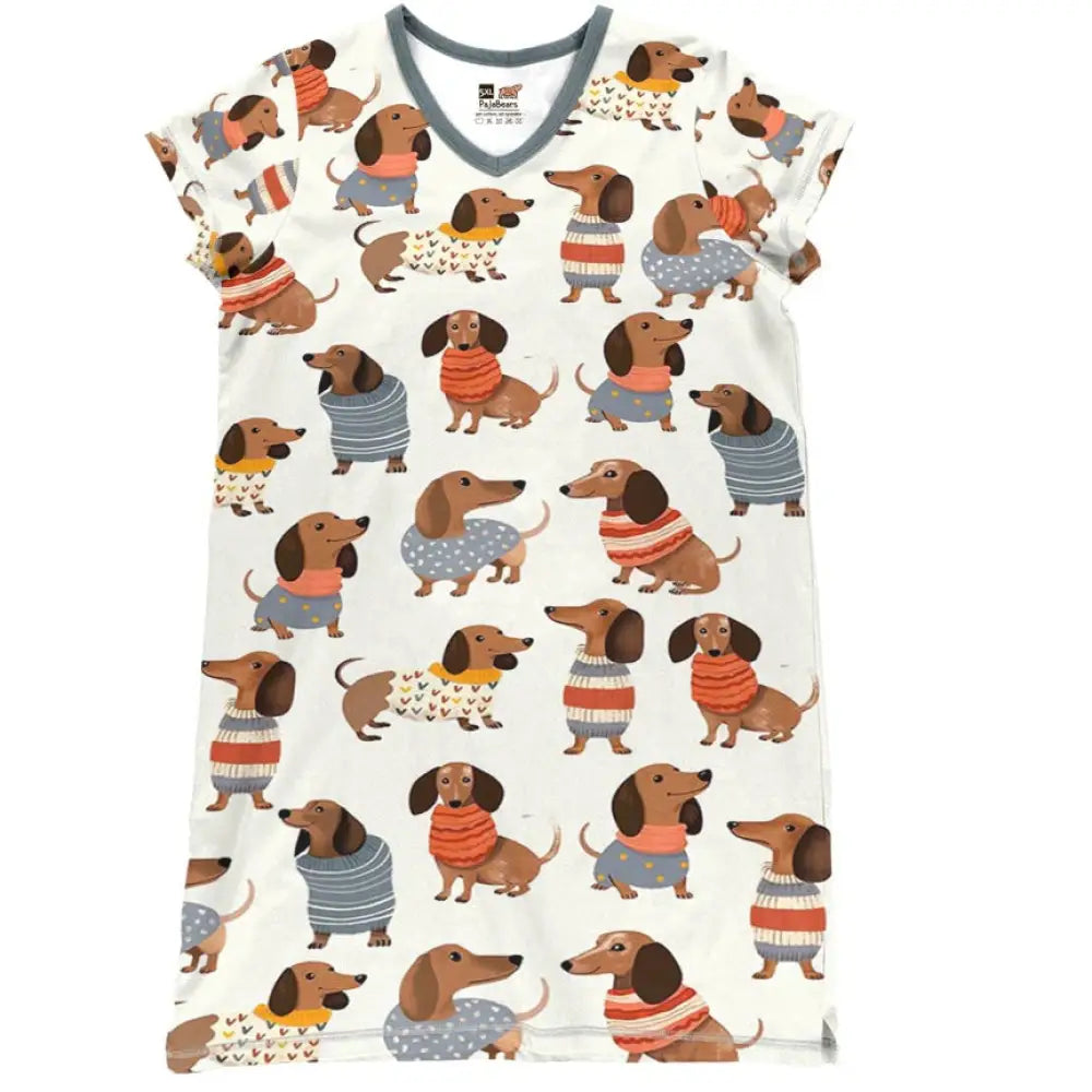 Dachshund Pajabear® V-Neck Nightshirts Cuteness Overload Tl10 Nightshirt